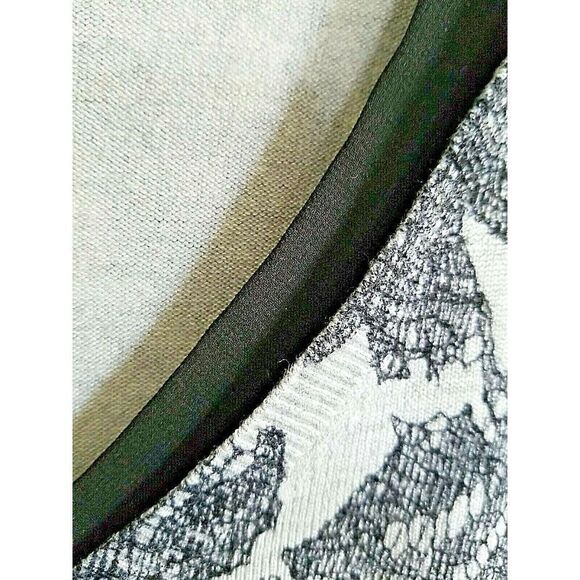 Lane Bryant‎ 1X Knit Long Sleeve Grey/Black Lace Accent Sweater Plus Size 18/20 - Picture 5 of 7